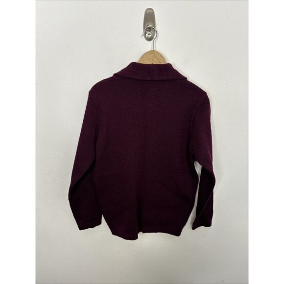 Vintage Clover Knitting Mills Woman M/L Curling Wool Cardigan Preppy Varsity 60s - Picture 6 of 6